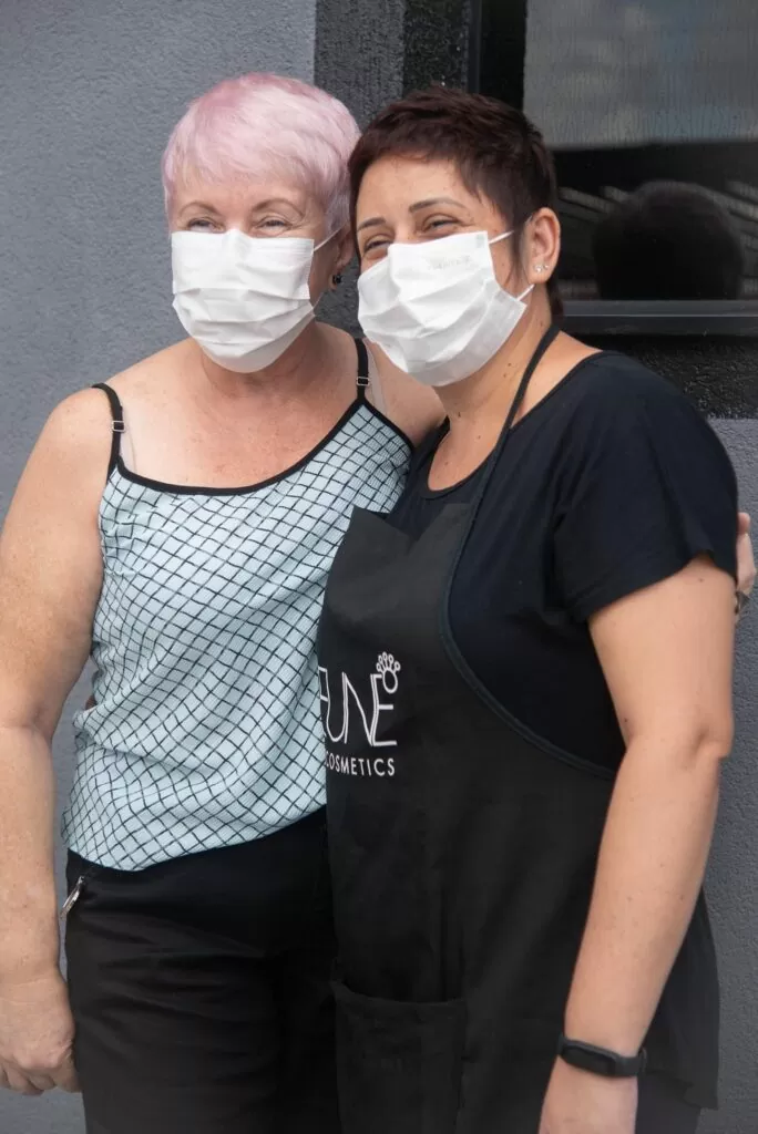 Patty e a sua cliente | Tica Cabelos salão de beleza em Campinas